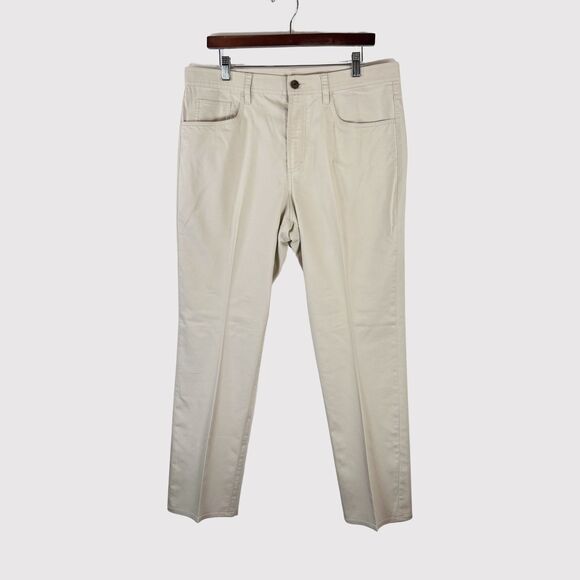 Onward Reserve Mens Pants Beige Performance Chino Five Pocket Straight 33x30 - Picture 1 of 12